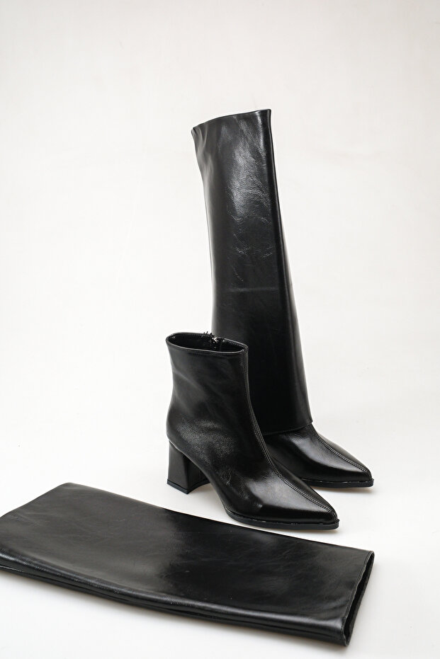 Women's Snap-On Boots Black Yanki