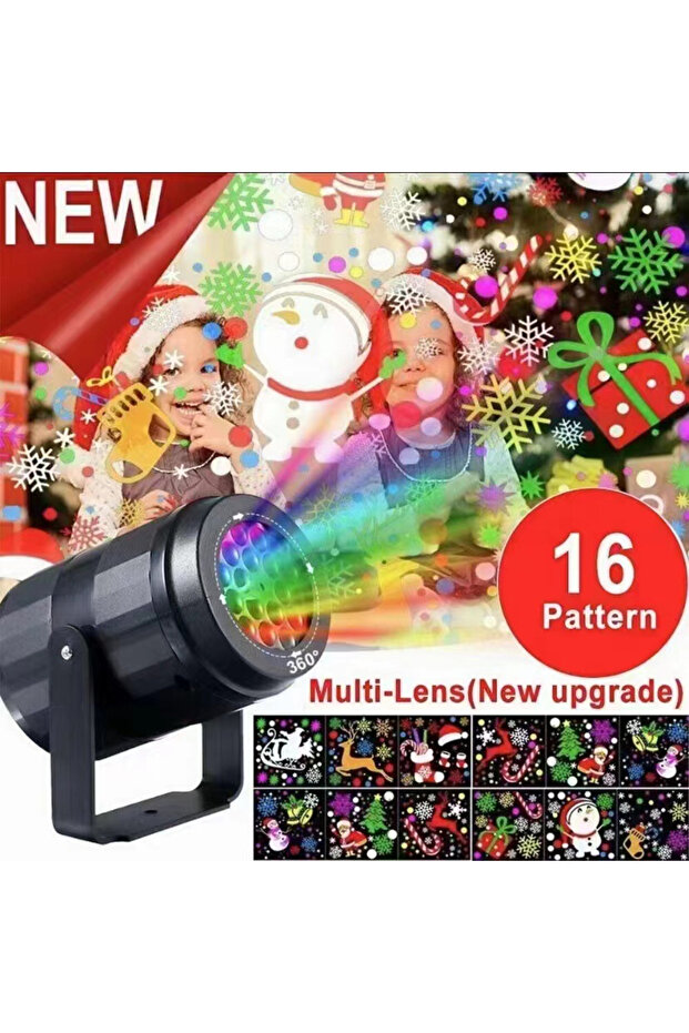 USB Plug 16 patterns 1pc Snowflake Christmas Projector,USB Powered Rotating Christmas Pattern