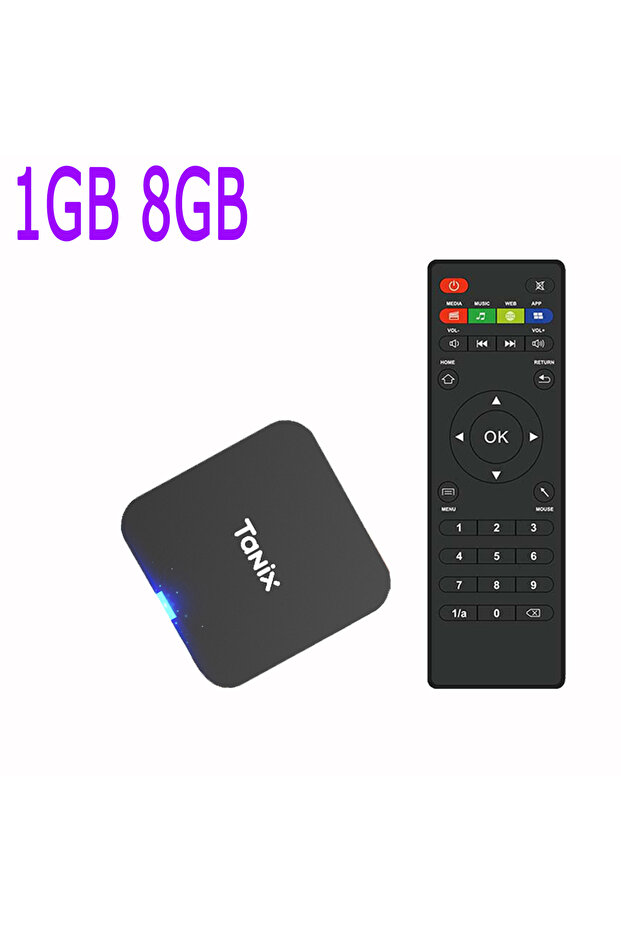1GB8GB Tanix TX1 Android TV Box Allwinner H313 2.4G Wifi Mini Smart TV Stick Power by DC 5V 2A
