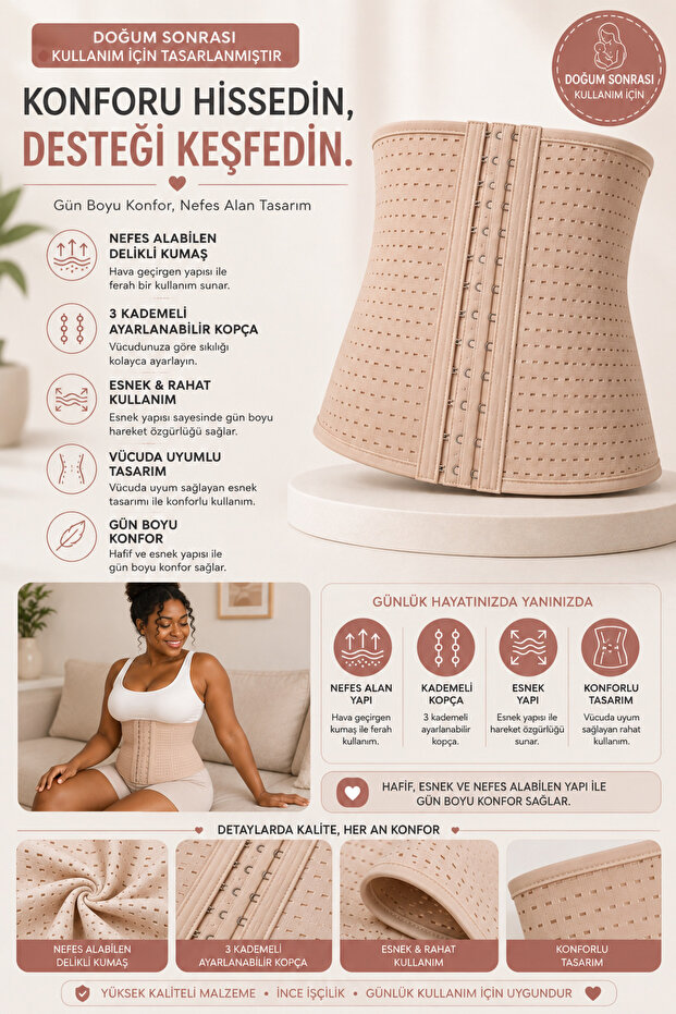 Maternity 2 Size Shaping and Firming Upright Posture Support Underwire Maternity Corset