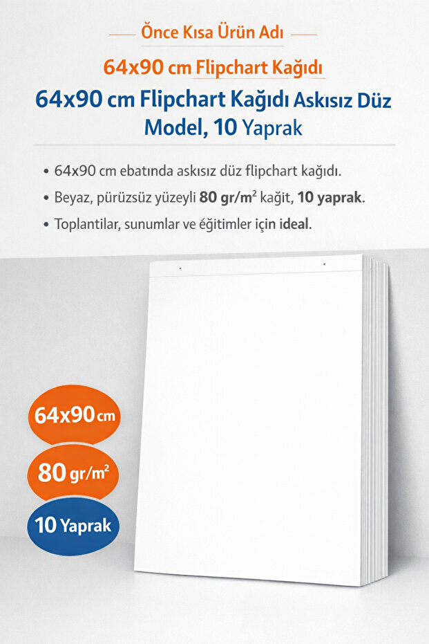 Flipchart Paper 64X90 Plain 10 Pieces