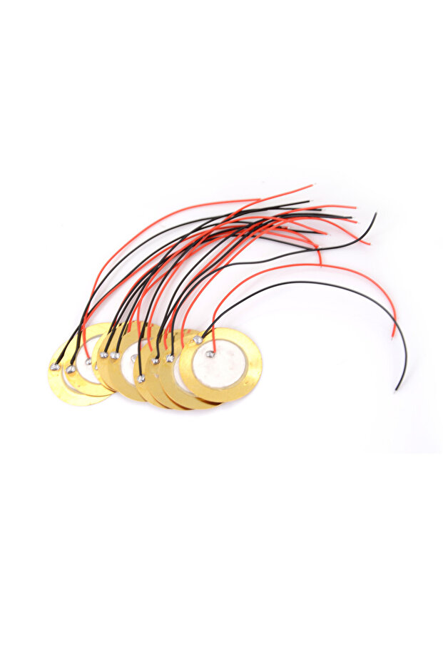 10PCS 27mm Sounder Sensor Trigger Drum Disc + wire copper Piezo Elements
