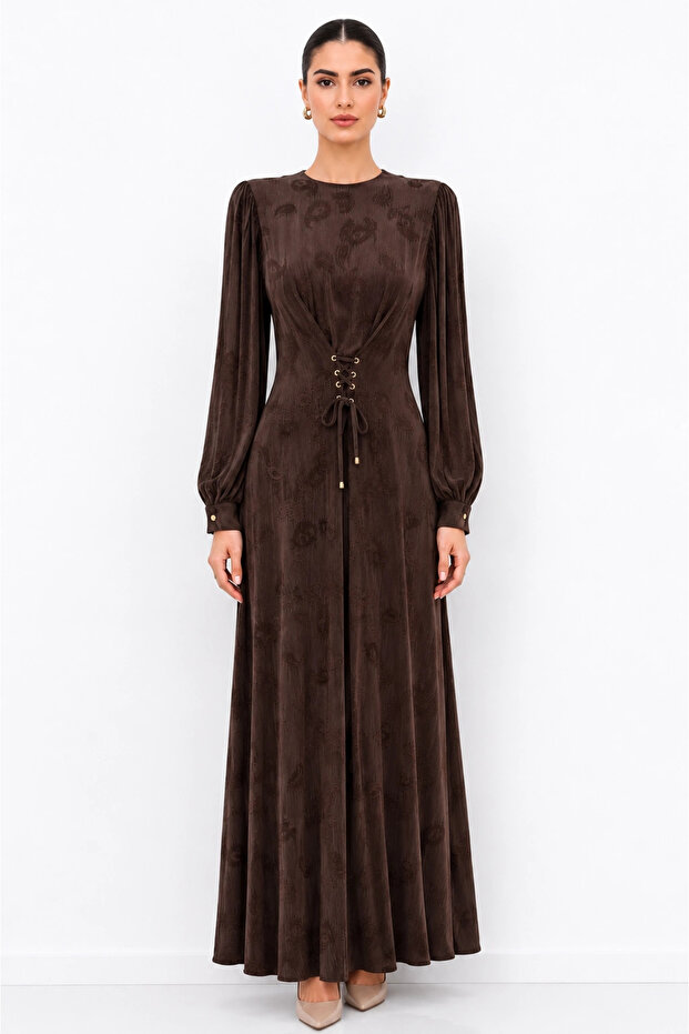 2027 Silk Cupra Dress - Coffee