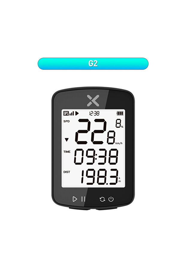 كمبيوتر الدراجة G2، كمبيوتر الدراجة الذكي اللاسلكي المزود بنظام تحديد المواقع العالمي (GPS) G2، مقاوم للماء بمعيار IPX7، عداد سرعة الدراجة من النوع C