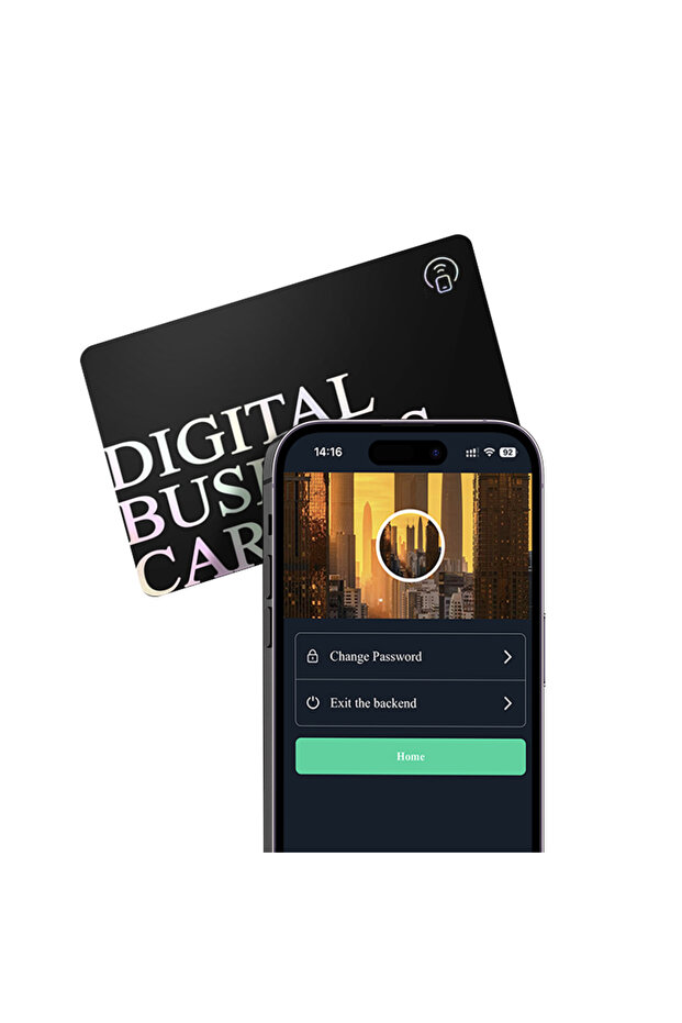 PVC 85.5x54x0.86mm Laser Silver Digital Business NFC Contactless Social Recognition Card NFC Busines