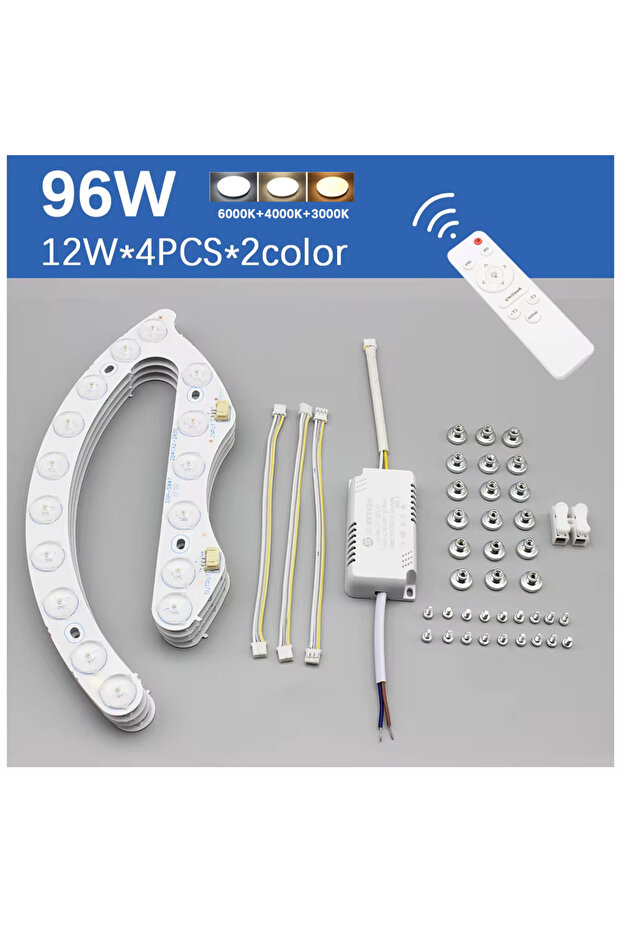 96W Remote Control Led Module For Ceiling Lights Dimming 220V Replacement Led Light Panel 72W 96W E