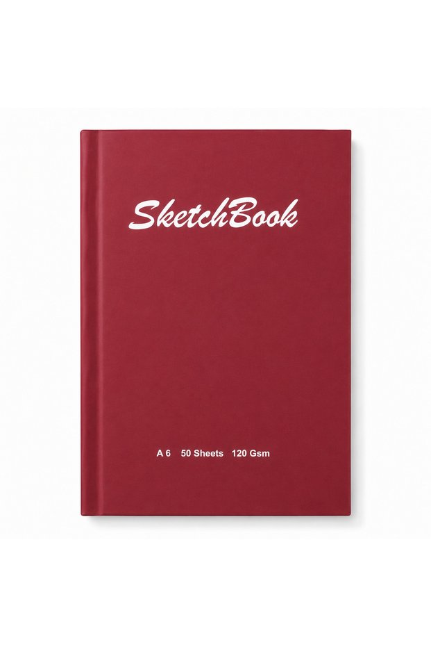 Premium A6 Sketchbook Hard Cover Sketchbook | 120 g Paper | 50 Sheets (100 Pages) | For Charcoal Drawing & Technical Drawing
