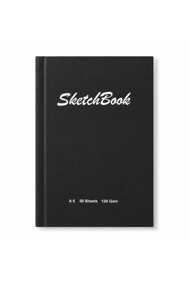 Premium A6 Sketchbook Hard Cover Sketchbook | 120 g Paper | 50 Sheets (100 Pages) | For Charcoal Drawing & Technical Drawing