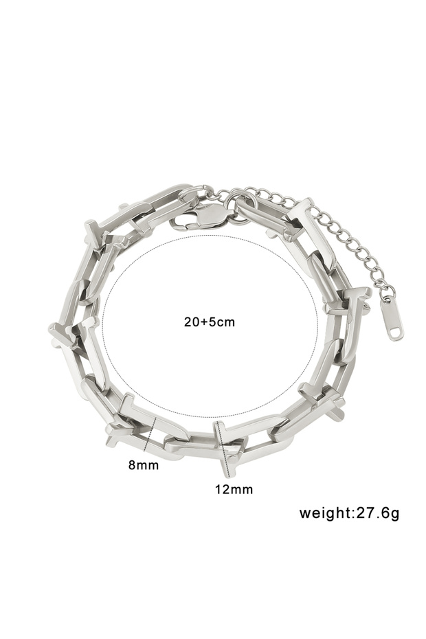 CK1350-Steel-Brac Stainless Steel High Quality Necklace Bracelet For Women U Shape Chain 18K Gold Pl
