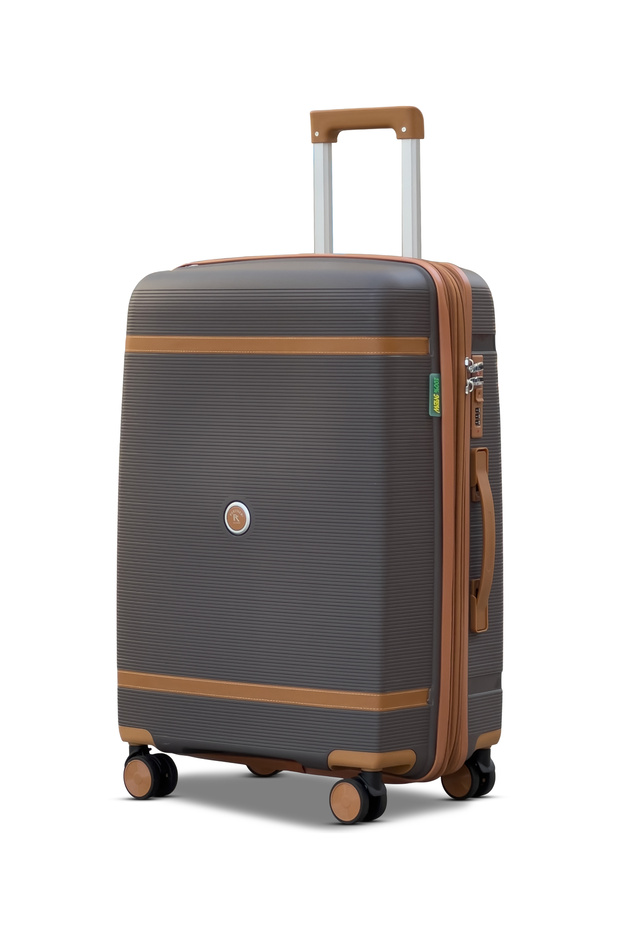 Ultra Line Expandable PP Medium Checked 24 Inch (20-25kg) Luggage, Hard Shell, Unbreakable, Combination Lock, Suitcase