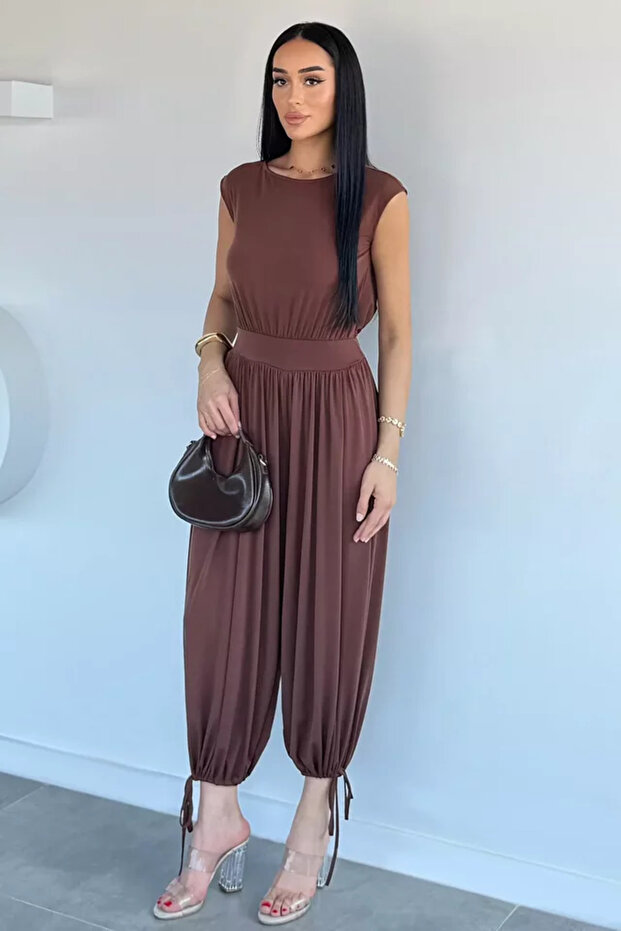 Lace-Up Leggings Jumpsuit