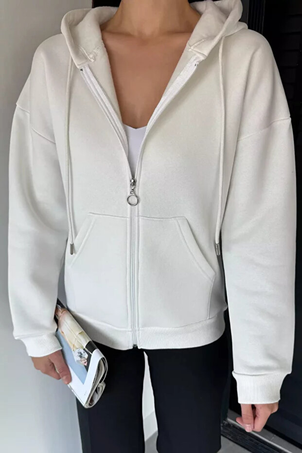 Gülseli Women's Three-Thread Shaded Hooded Sweatshirt