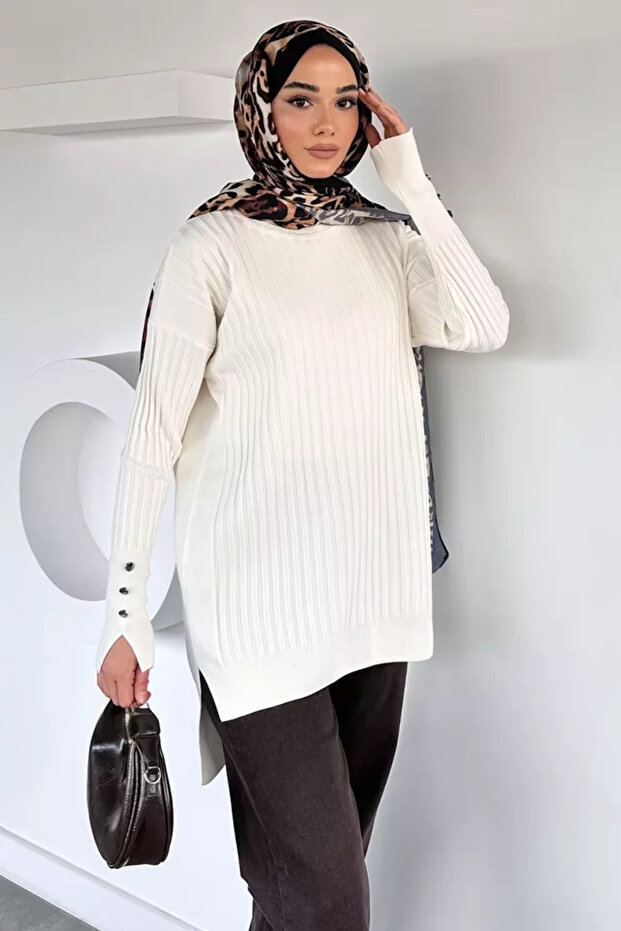 Gülseli Crew Neck Hijab Knitwear Tunic