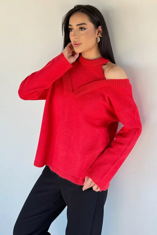 Gülseli Halter Neck Women's Knitwear Blouse