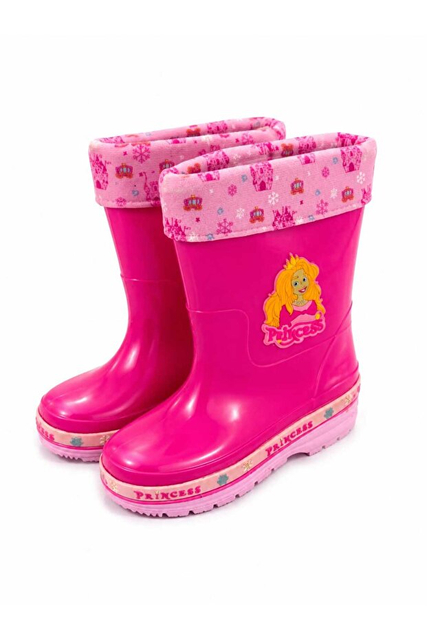 Patterned Children's Rain Boots Non-Slip Sole Soft Inner Lining