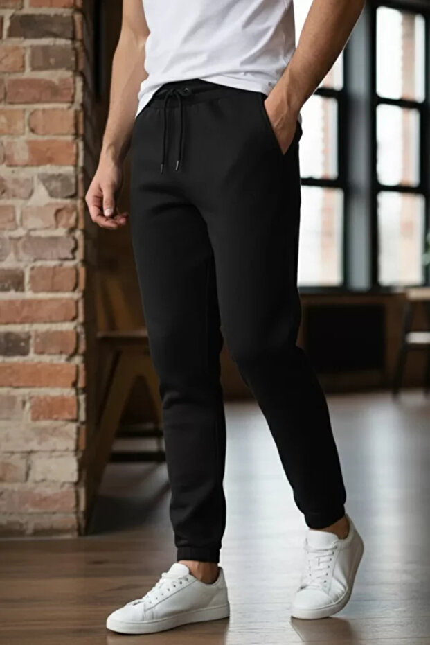 Three-Threaded, Elasticated Waist and Cuffs, Men's Sweatpants