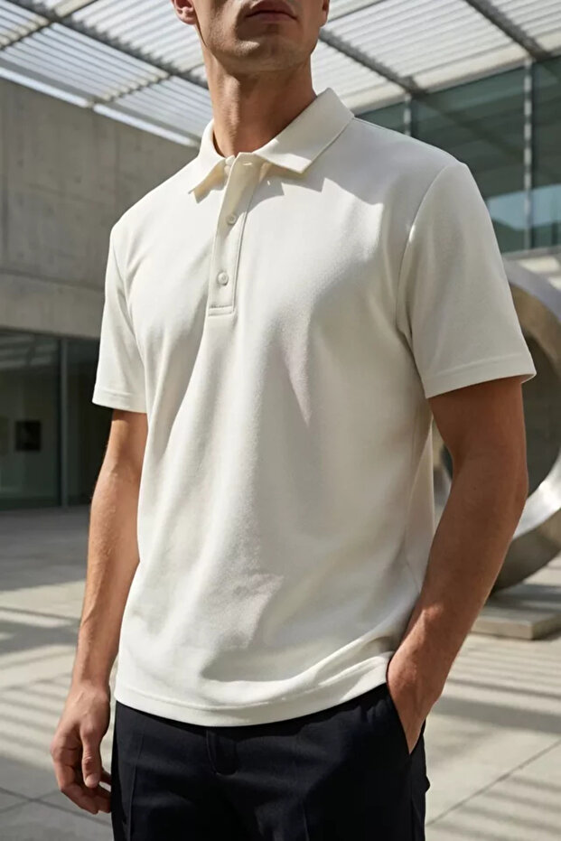 Men's Polo Neck Pique T-Shirt
