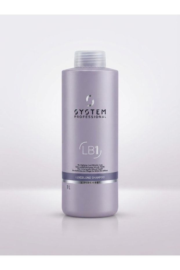 System Professional Anti-Brassiness Purple Shampoo for Blonde Hair 1000ml - Anti-Brassiness & Cool Blonde Lb1
