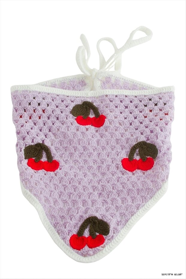 Spt-Gld Cherry Knitted Bohemian (212653) Bandana Purple