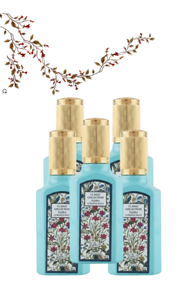 5 قطع من عطر فلورا الجميل الأبيض 25 مل