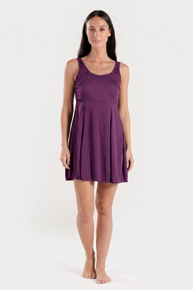 Women's Modest Swim Dress with Built-in Shorts