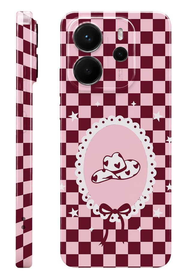 Xiaomi Redmi Note 14 Pink Cowboy Protect Slim Glossy Full Print Camera Protected Phone Case