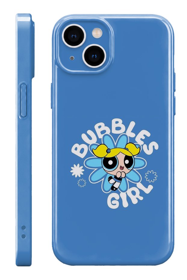 iPhone 14 Bubble Girl Protect Slim Glossy Full Covering Print Camera Protected Phone Case