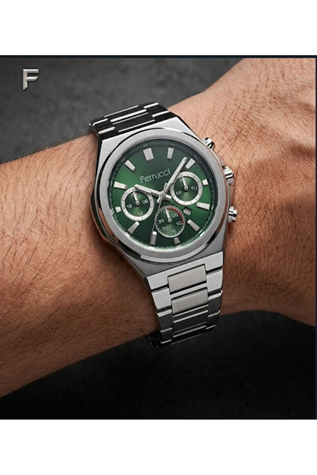 Fc.03643M.04 Steel Case Green Dial Men's Wristwatch