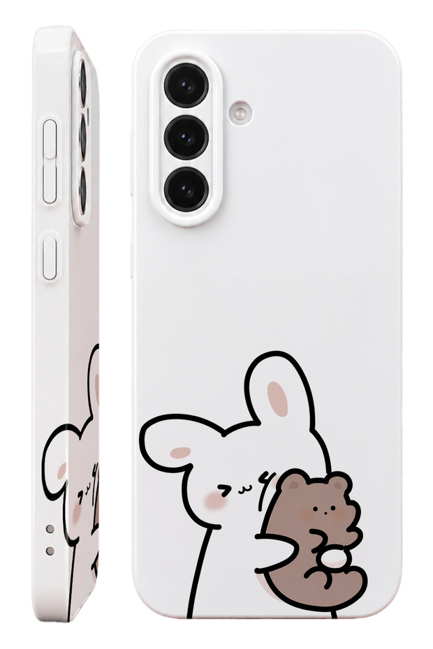 Samsung A25 Tavşan Protect Slim Glossy Full Covering Print Camera Protected Phone Case