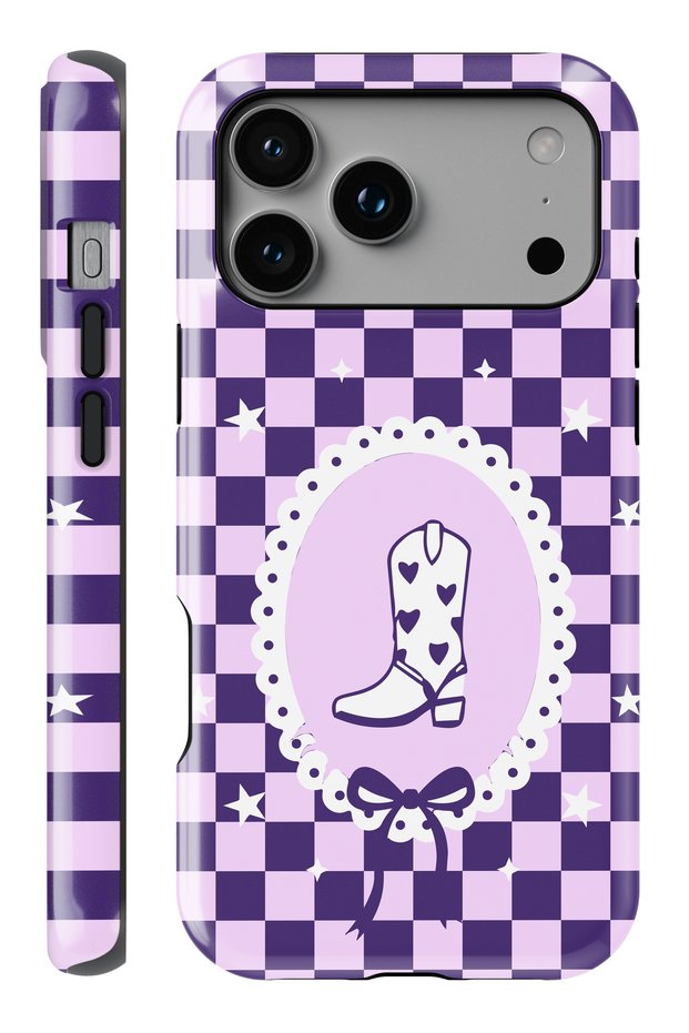 (Magsafe) iPhone 17 Pro Purple Cowboy Double Layer Glossy Protect Phone Case