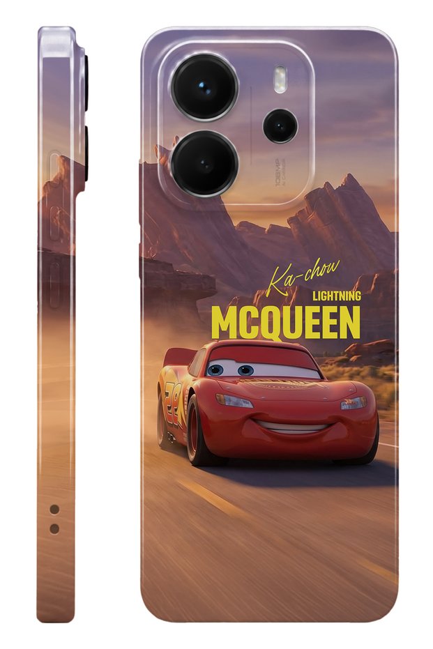 Xiaomi Redmi Note 14 Mcqueen Protect Slim Glossy Full Print Camera Protected Phone Case