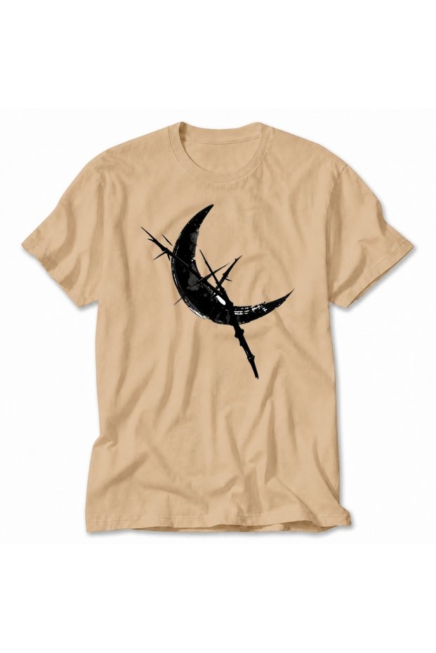 Women's Sumi-E Style Bamboo and Moon Design - Cream