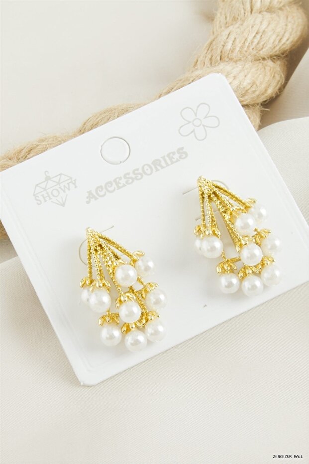 Zngzrmll Tree Pearl (05216) Earrings Yellow