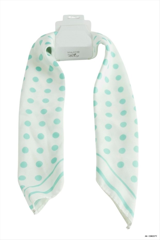 Concepta Spotted Zr Satin Scarf 50X50 (232822) cm Blue