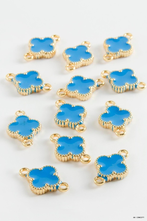 CONCEPTA Flower Double-Handled Enamel Bracelet and Necklace Pendant Horse 1 (163234) Piece, Blue