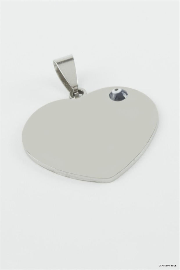 Zngzrmll Heart Name Engravable Steel Pendant 3 cm (20551) Silver Color