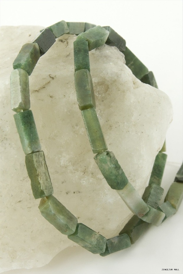 Zngzrmll 1.3cm Rectangular Tube Indian Agate (23724) Stone Green