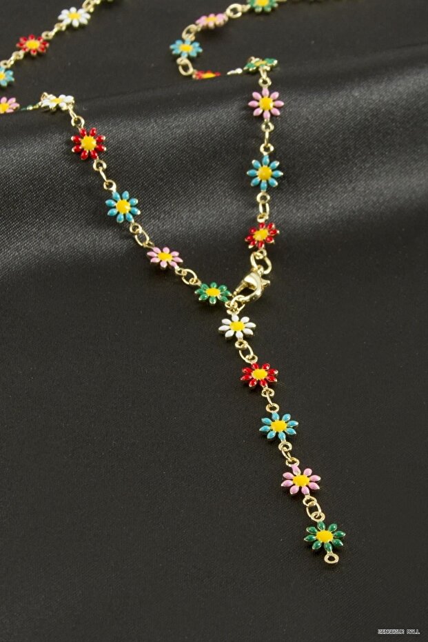 Zngzrmll Daisy Enamel Y (30119) Necklace Yellow