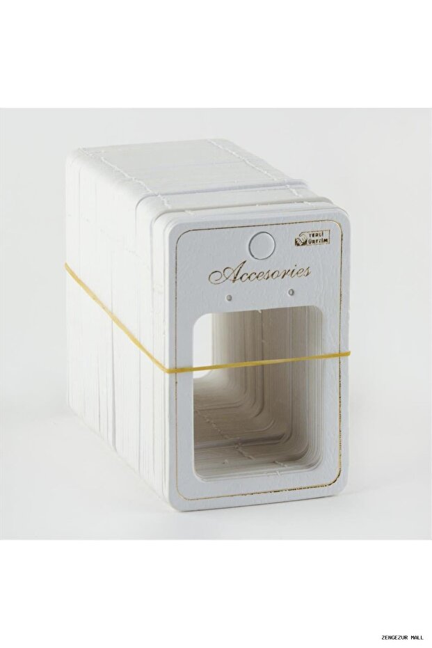 Zngzrmll Luxury Earring Card with Window 100 (34003) Pieces White