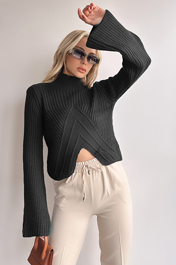 Spanish Style Sleeveless Split Front Thessaloniki Winter Sweater
