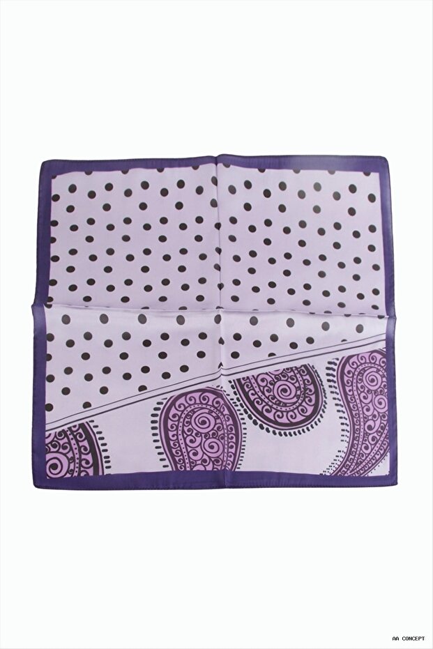 Aconcept Spotted Patterned Zr Chiffon Scarf 50X50 (53228) cm Lilac