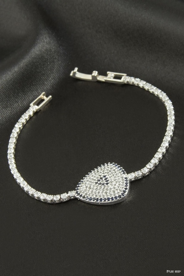 Ilkestor Oval Zircon Stone Children's Bracelet 16 cm (61301) Silver Color