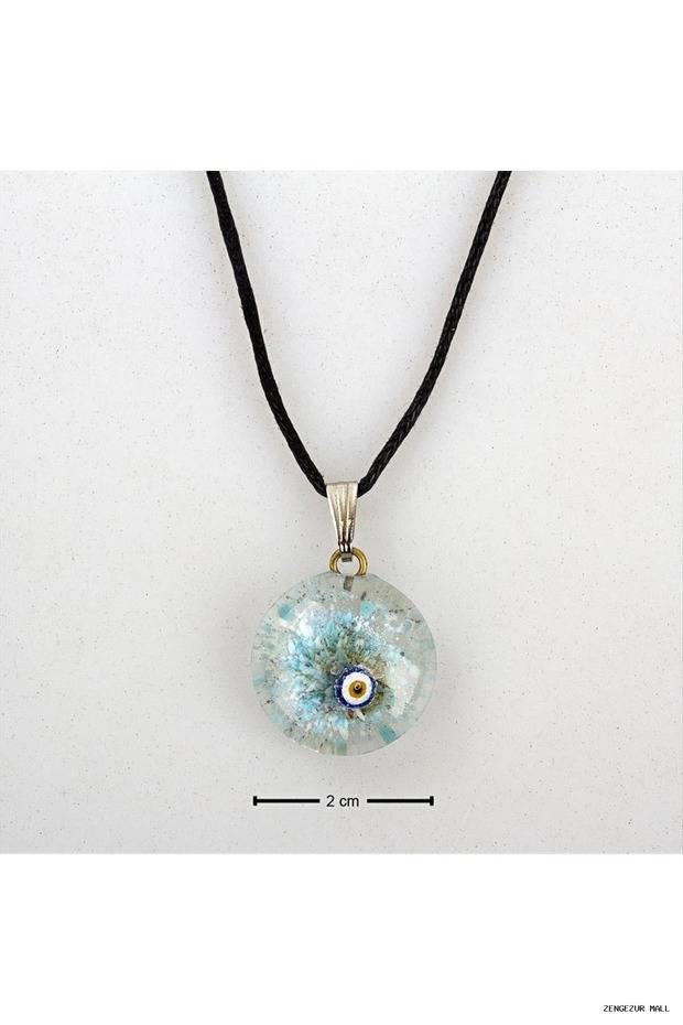 ZNGZRMLL قلادة زجاجية سوداء (60911)