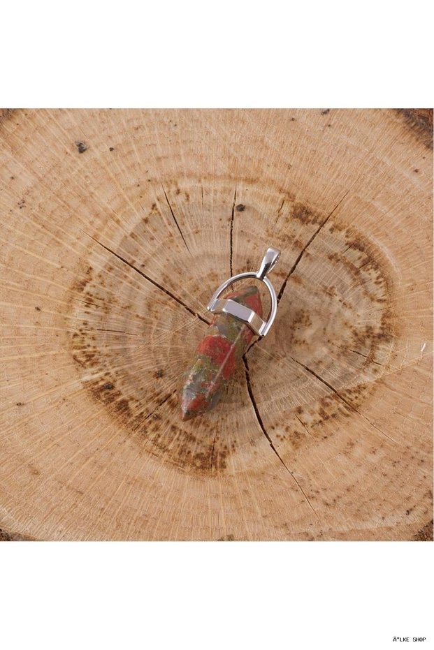 Ilkestor Agate Point Pendant (162525) Green at the Tip