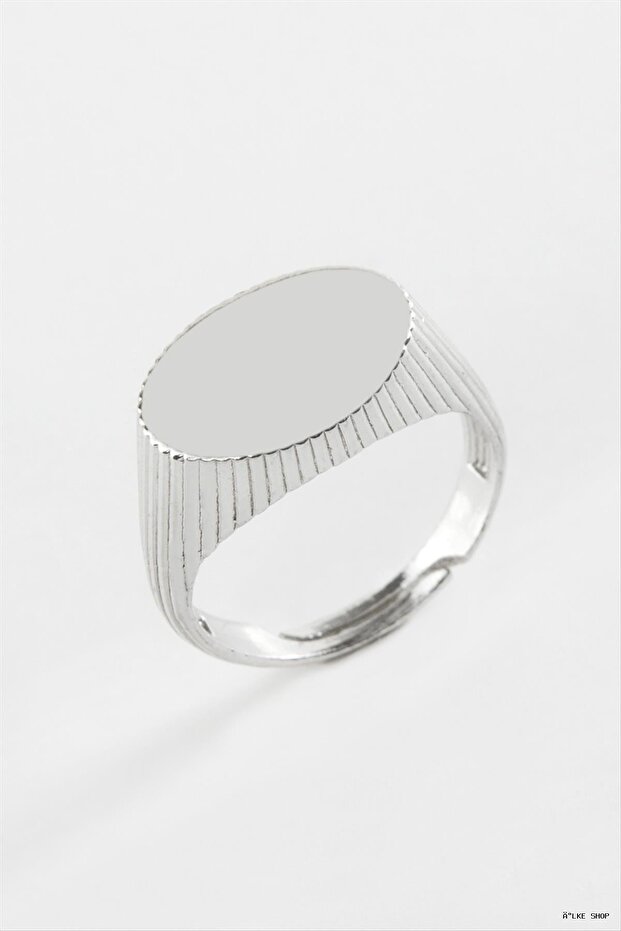 Ilkestor Name Engravable Metal Ring (65102) Silver Color