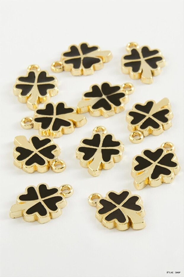 Ilkestor Yonca Single Handle Enamel Bracelet and Pendant Horse 1 (65246) Piece Black