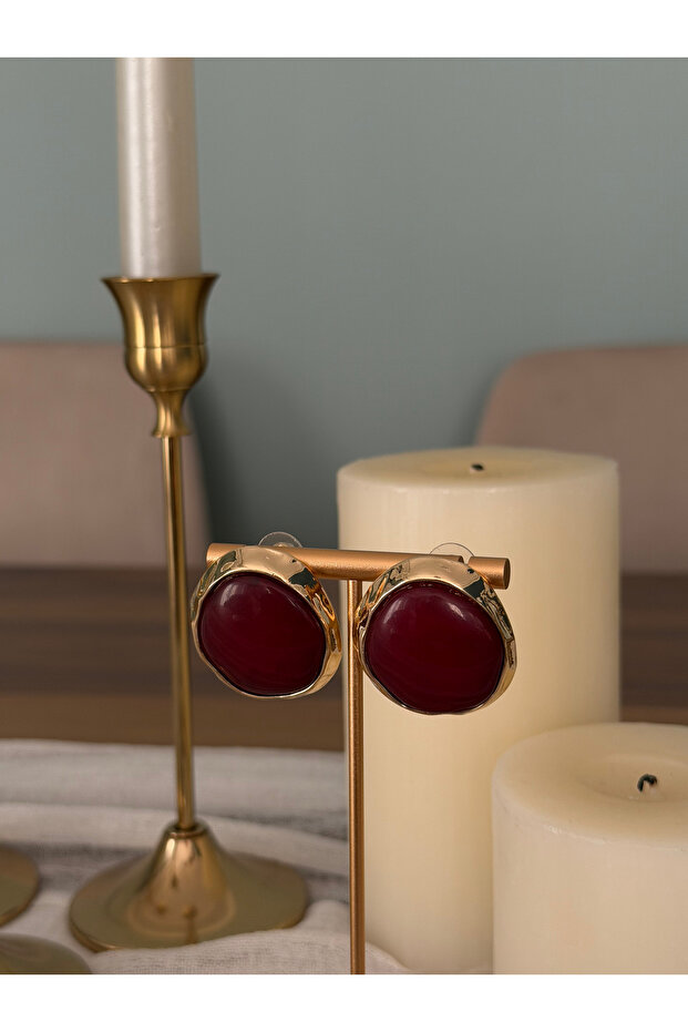 Bordo Gold Küpe