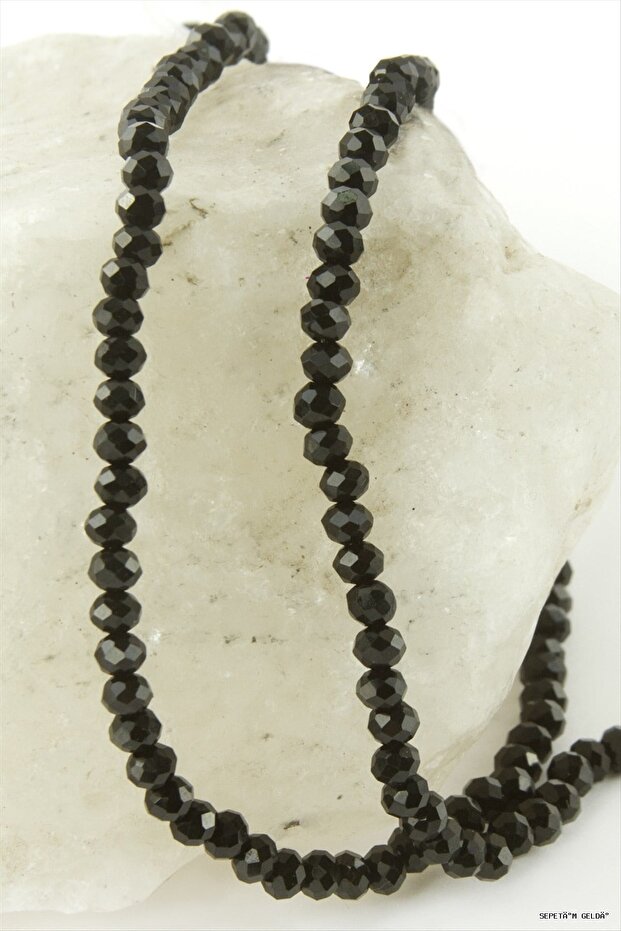 Spt-Gld Colorful Crystal String Stone 4 (101503) mm Black