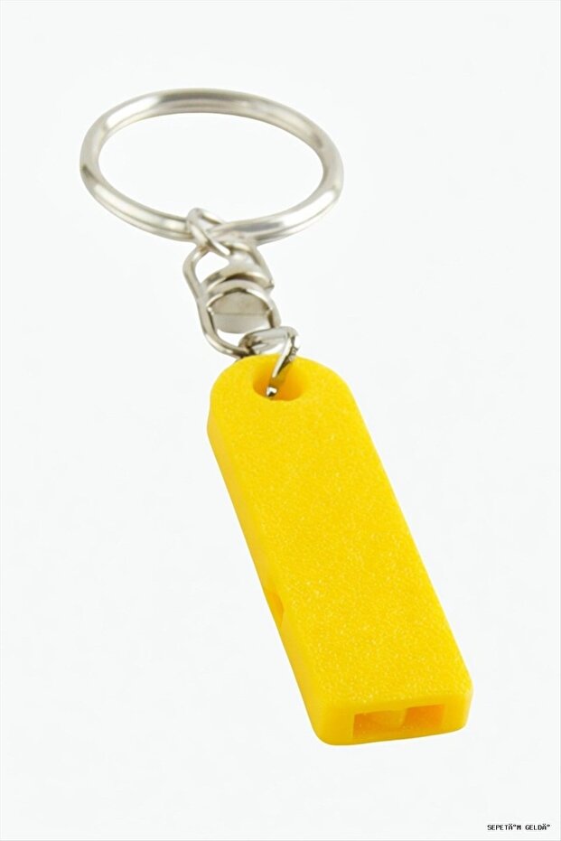 Spt-Gld Earthquake Whistle (95523) Keychain Yellow