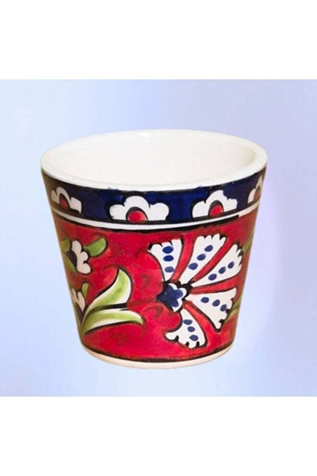 Handmade Ceramic Espresso Coffee Cup with Floral Design